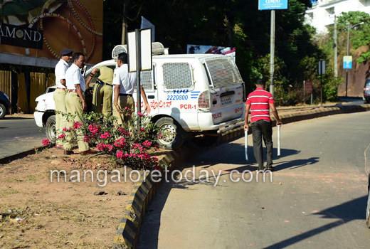 Police Car Hits Divider, 1